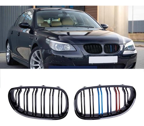 Parrilla Frontal M-color Para Bmw Serie 5 E60 E61 M5 520i Foto 2