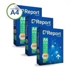 Papel Sulfite Report Premium A4 Branco 500 Folhas Kit Com 10 Resmas