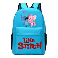 Mochila Anime Lilo & Stitch Amor Bolsa Escolar Feminina 