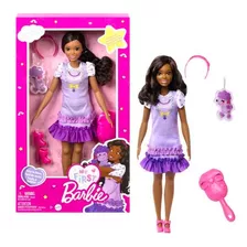 Barbie Minha Primeira Boneca My First 34cm Negra Mattel