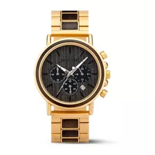 Reloj De Madera Dodo Deer Original Dorado