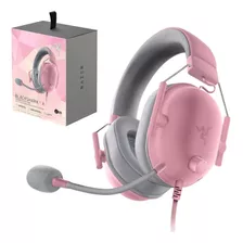 Fone Razer Gamer Headset Blackshark V2 X Quartz Edition Rosa