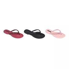 Kit 3 Pares Sandalia Feminina Casual Bolinha Confort L1