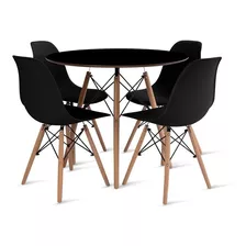 Jogo De Mesa Eames Com 4 Cadeiras Eiffel Cozinha Promoção
