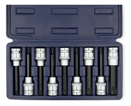 Set Llave Tubo Punta Torx Bremen Enc 1/2 Largos 9pz 5779 Dgm - Gris