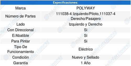 Kit-2 Espejos Polyway Suzuki Swift 12 A 16 Foto 3