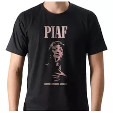 Camiseta Camisa Música Cantora Edith Piaf 100% Algodão