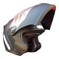 Capacete Gladiator Escamoteavel Robocop Adesivo