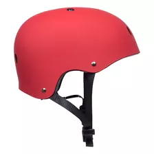 Capacete Para Skate Bike Patins Adulto Criança Cor Vermelho