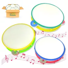 Kit 50 Pandeiro De Plástico Brinquedo Infantil Musical