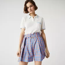 Short Bermuda De Mujer De Talle Alto En Algodón Estampado