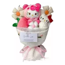 Ramo De Flores Dibujos Animados Peluche Regalo Amor Pareja