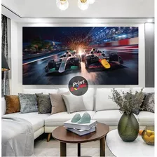 Canvas Mega Checo Perez Red Bull Vs Mercedes Formula 140x70