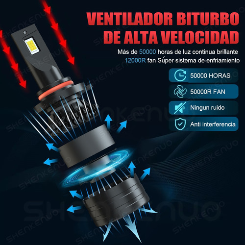 Kit De Focos Led Luz Alta Y Baja 30000 Lm 9005 H11 Para Mazd Foto 3