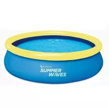 Piscina Inflável Redonda Infantil 401 Litros Borda Colorida Cor Amarelo