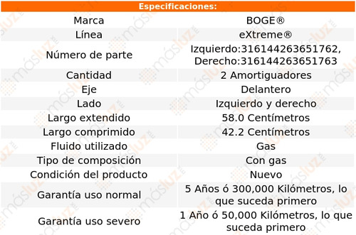 2- Amortiguadores Gas Delanteros Tucson 16/20 Boge Extreme Foto 2