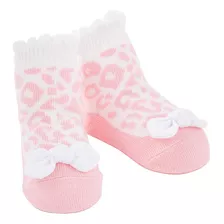 Mud Pie Baby Girls Pink Leopard Girl Socks, Pink Leopard, 0-