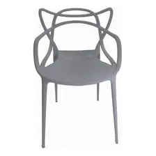 Cadeira De Jantar Flia Hdc Group Allegra, Estrutura De Cor Cinza, 4 Unidades