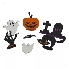 Kit Totens Display Decoração Festa Halloween Mdf C/ Eva