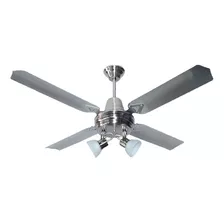 Ventilador De Techo Platil Metalico Con Spot De 2 Luces