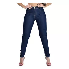 Calça Jeans Feminina Super Lycra Skinny Cintura Alta Luxo