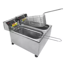 Fritadeira Industrial Elétrica 8 L 2 Cubas Master 4000w Inox Cor Prateado Frequência 60 Hz 220v