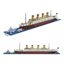 Navio Titanic Blocos De Montar Com Luz E Caixa 1878 Peças 