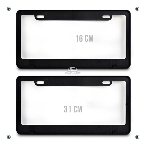 Marcos Porta Placas Plstico Negro Letra Cromada Mitsubishi Foto 4