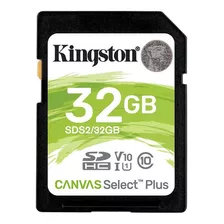 Tarjeta Sd Kingston Canvas Select Plus Clase 10 U1 32gb