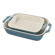 Staub Ceramics Juego De Platos Rectangulares Para Hornear, C