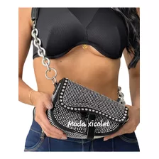 Cartera Bolso De Mano , Bandolera Con Brillos Para Fiesta 