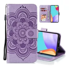 Funda Para Samsung Galaxy A50, Violeta/billetera/mandala