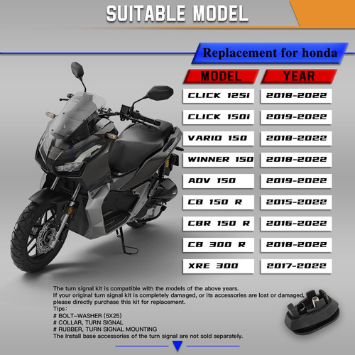 Lmpara De Direccin Para Moto Honda 125 Click.i Click Vario Foto 4
