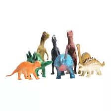 Kit 8 Peças Dinossauros De Borracha Miniatura - Jurrasic Wor