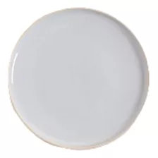 Plato Postre Korba Gris Claro Brillante Con Beige 20 Cm