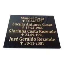 Placa Lápide De Granito 30x55 Para Jazigo Tumulo D Cemiterio