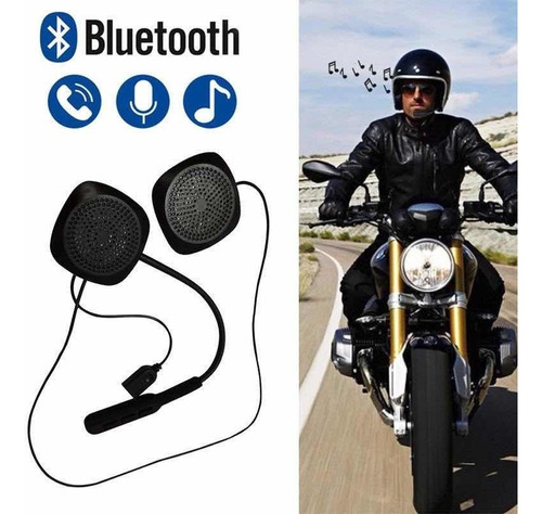 Manos Libres Bluetooth Para Moto - negro