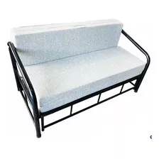 Sillon Cama 2 Plazas Plegable Caño Industrial 