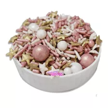 Granillo Perla Comestible Confeti Rosa Dorado Mix Rose Gold