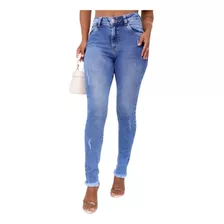 Calça Jeans Cigarrete Feminina Barra Desfiada Revanche Rosay