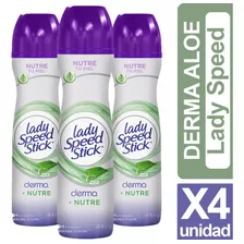 Desodorante Lady Speed Stick Derma Nutre Aloe Pack X4 Unid