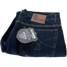 Pantalon Jeans Hombre Clasico Tono Petrolero Oxidado