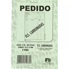 Talão De Pedido Carbonado - 10,5x15,5cm - 50 Fls (5 Unid)