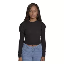 Blusa Manga Longa Feminino Amofany Em Tecido Felpudo