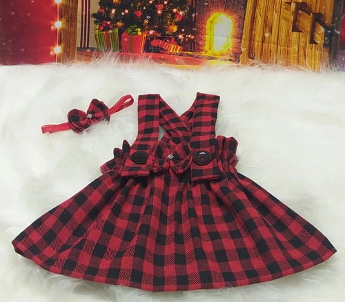 Natal Saia Jardineira Infantil Newborn Bebê Ensaio Fotogr