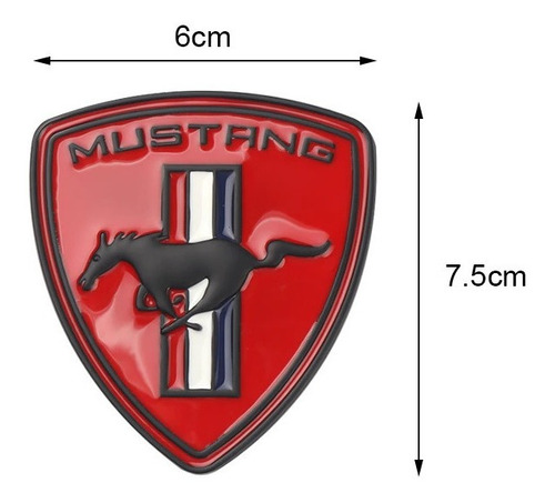 Emblema Mustang Rojo Shelby Mach1 Hardtop Gt Foto 3