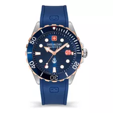 Reloj Swiss Military Smwgn2200361 Para Hombre Cristal Zafiro Color De La Malla Azul Color Del Bisel Gris Color Del Fondo Azul