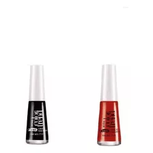 Negro + Rojo Clasico Esmlate Avon 5 Free Secado Rapido