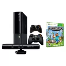 Xbox 360 4gb 5.0 Color Negro + Kinect E + Minecraft 