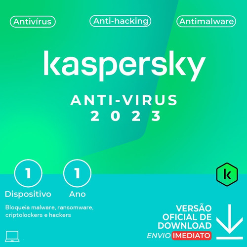 Kaspersky Anti-virus 1 Pc 1 Ano Envio Imediato Original